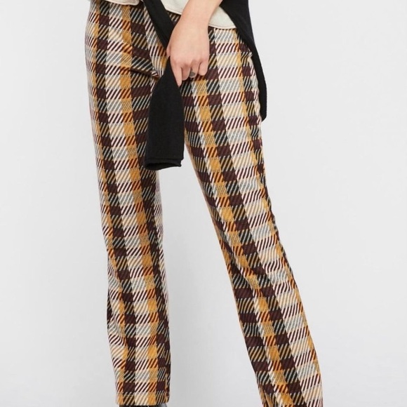 FP Plaid Straight-Leg Trousers - Picture 2 of 12